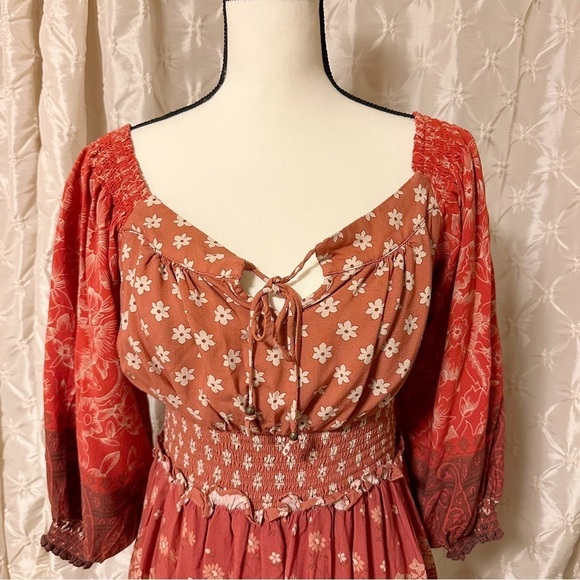 Spell & the Gypsy Tuula Gypsiana Playdress Peasant Boho Mini Dress Ruffle Tiered - Picture 4 of 16